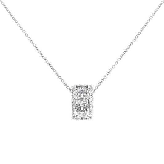 [Moco]PARENTESI NECKLACE SILVER DIAMOND