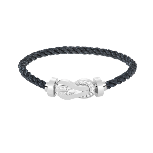 [Moco]Chance großes 8-stelliges Armband mit halben Diamanten, Silber