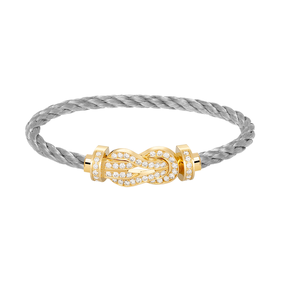 [Moco]CHANCE LARGE 8 FIGURE BUCKLE FULLDIAMOND BRACELET GOLD