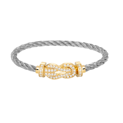 [Moco]CHANCE LARGE 8 FIGURE BUCKLE FULLDIAMOND BRACELET GOLD