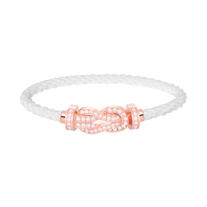 [Moco]CHANCE LARGE 8 FIGURE BUCKLE FULL DIAMOND BRACELET ROSE GOLD