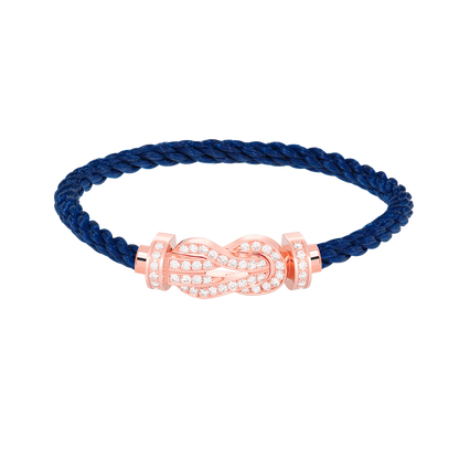 [Moco]CHANCE LARGE 8 FIGURE BUCKLE FULL DIAMOND BRACELET ROSE GOLD