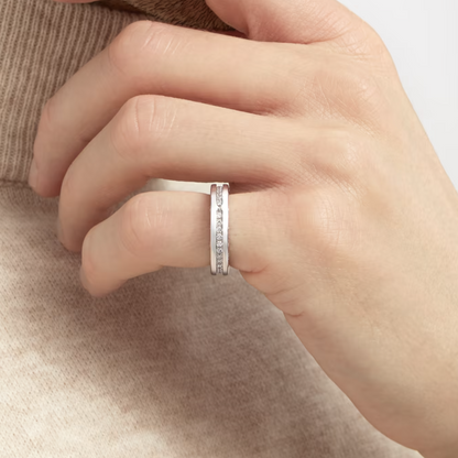 [Moco]ZERO 1 ONE-BAND PAVED DIAMONDS ON THE SPIRAL RING