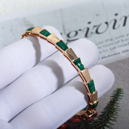 [Moco]SERPENTI BRACELET PINK GOLD MALACHITE