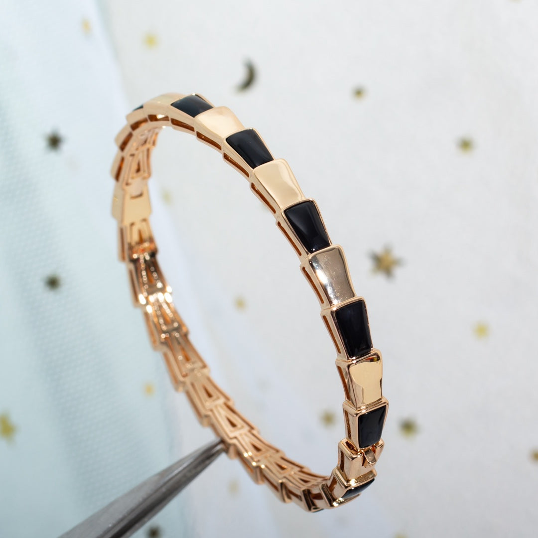 [Moco]SERPENTI ARMBAND ROSGOLD ONYX