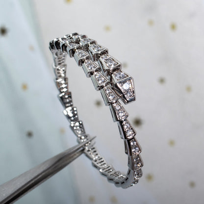 [Moco]SERPENTI BRACELET 6MM SILVER DIAMOND