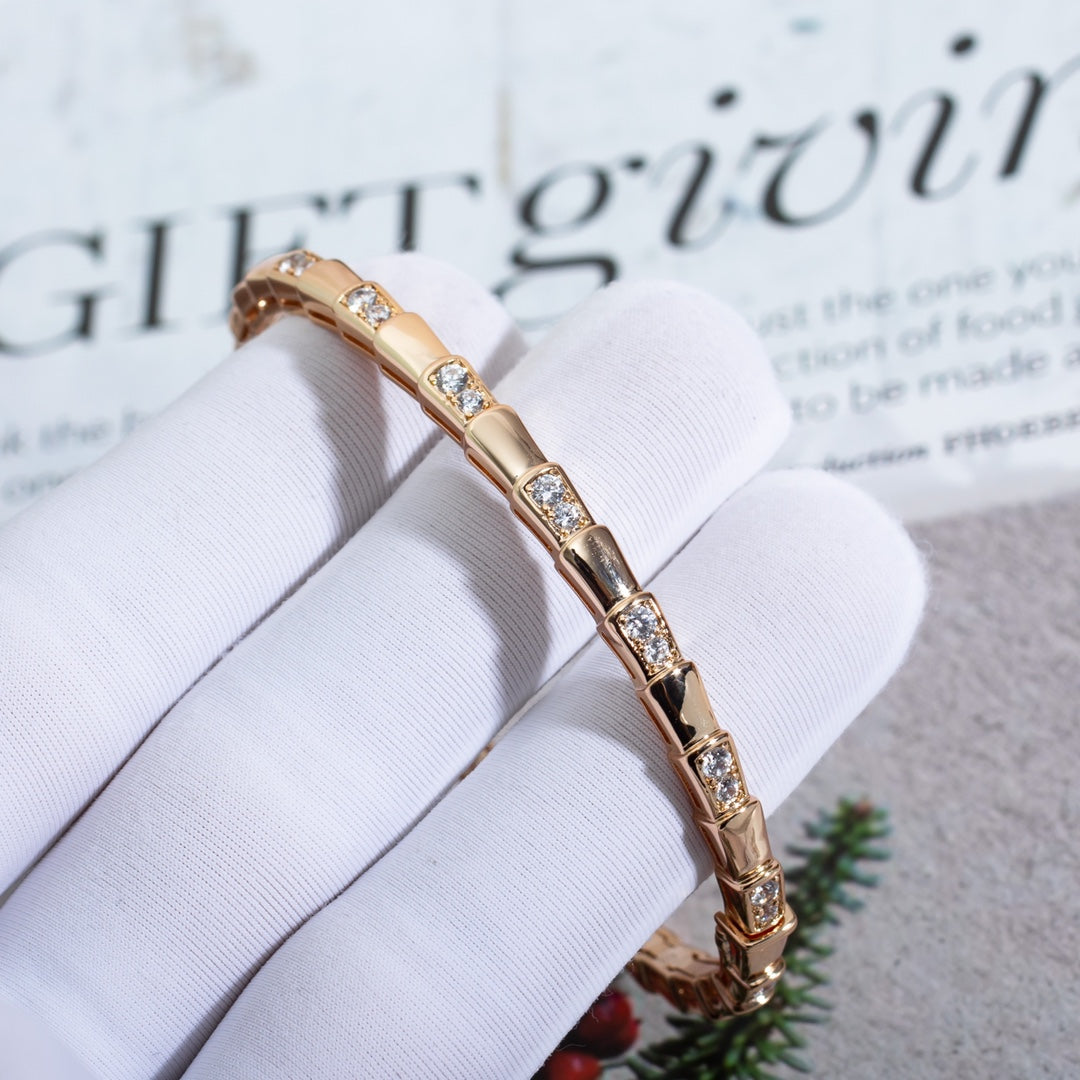 [Moco]SERPENTI-ARMBAND ROSA GOLDDIAMANT