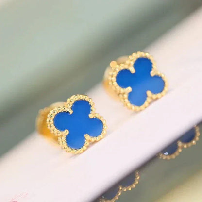 [Moco]CLOVER MINI 9.5MM TURQUOISE EARRINGS