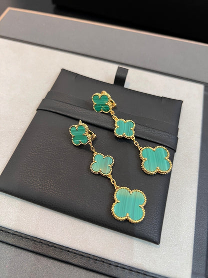 [Moco]CLOVER MALACHITE 3 MOTIFS GOLD