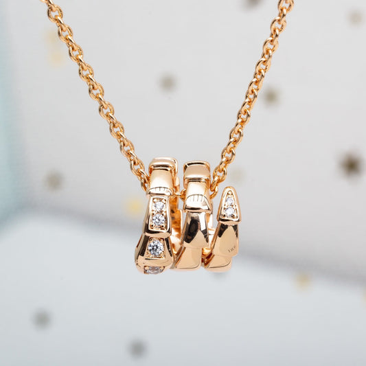 [Moco]SERPENTI PINK GOLD NECKLACE DIAMOND