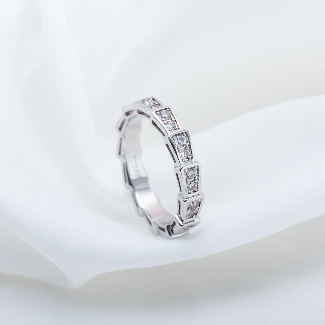 [Moco]SERPENTI RING SILBER DIAMANT GEPAPERT 3MM