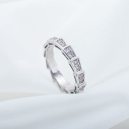 [Moco]SERPENTI RING SILBER DIAMANT GEPAPERT 3MM