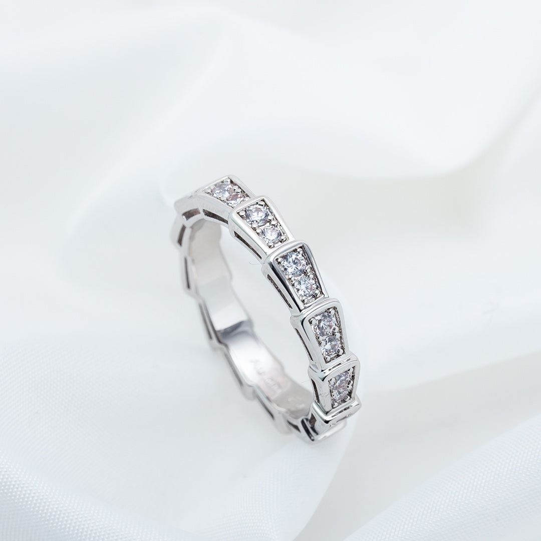 [Moco]SERPENTI RING SILVER DIAMOND PAVED 3MM