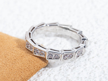 [Moco]SERPENTI RING SILBER DIAMANT GEPAPERT 3MM