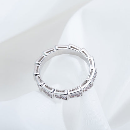 [Moco]SERPENTI RING SILBER DIAMANT GEPAPERT 3MM