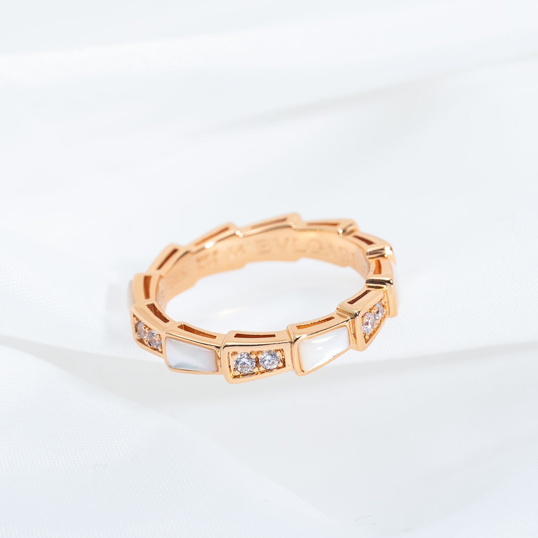 [Moco]SERPENTI RING ROTGOLD DIAMANT MOP 3MM