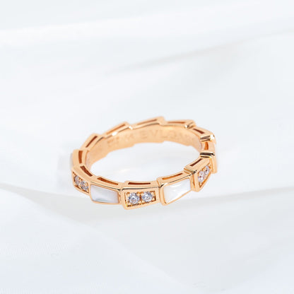 [Moco]SERPENTI RING ROTGOLD DIAMANT MOP 3MM