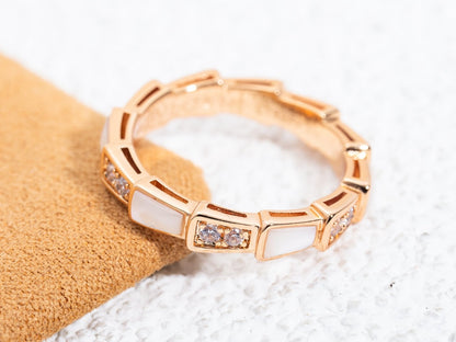 [Moco]SERPENTI RING ROTGOLD DIAMANT MOP 3MM