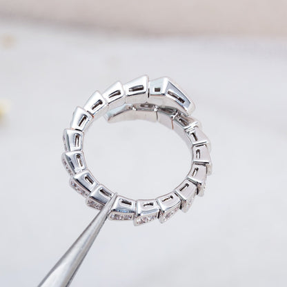 [Moco]SERPENTI RING SILBER DIAMANT GEPAPERT 4MM