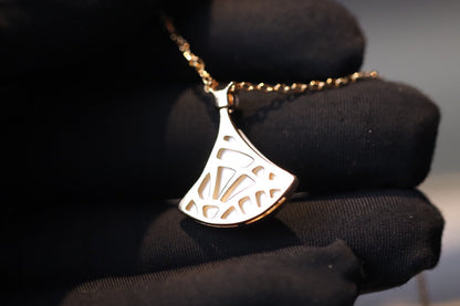 [Moco]DREAM NECKLACE WHITE MOP PINK GOLD 1 DIAMOND