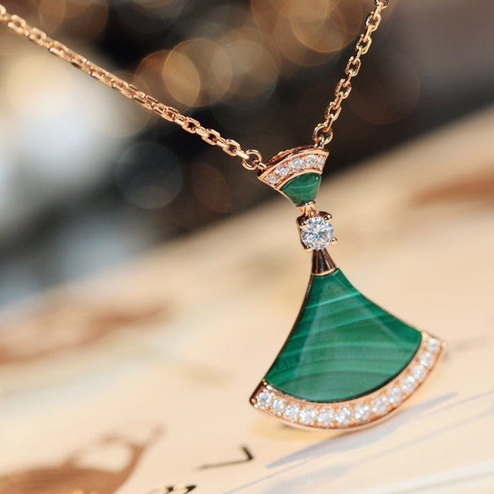 [Moco]DREAM NECKLACE MALACHITE DIAMOND