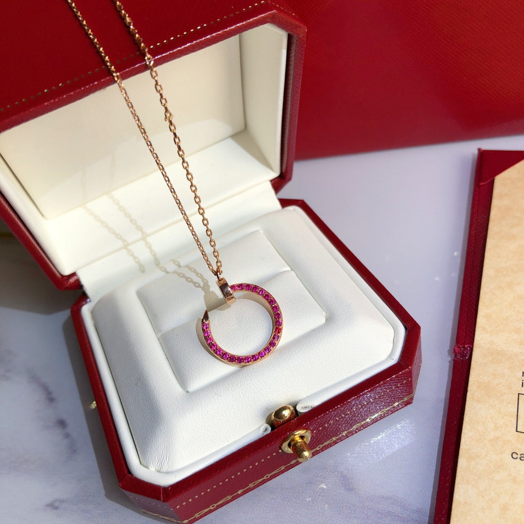 [Moco]JUSTE NECKLACE GOLD RED DIAMONDS