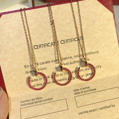 [Moco]JUSTE NECKLACE GOLD RED DIAMONDS