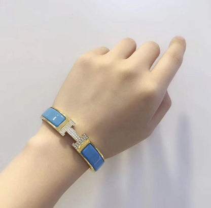 [Moco]H CLOUD BLAU ARMBAND GOLD DIAMANT