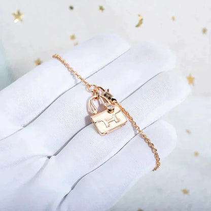 [Moco]AMULETTE PEDANT ROSE GOLD NECKLACE