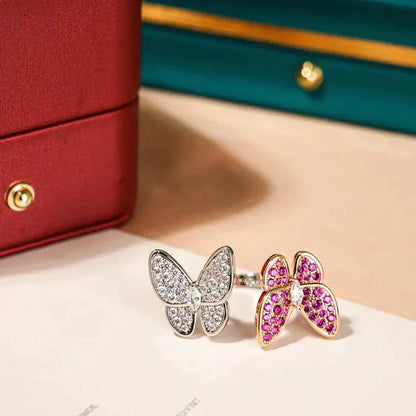 [Moco]TWIN BUTTERFLY DIAMOND RING