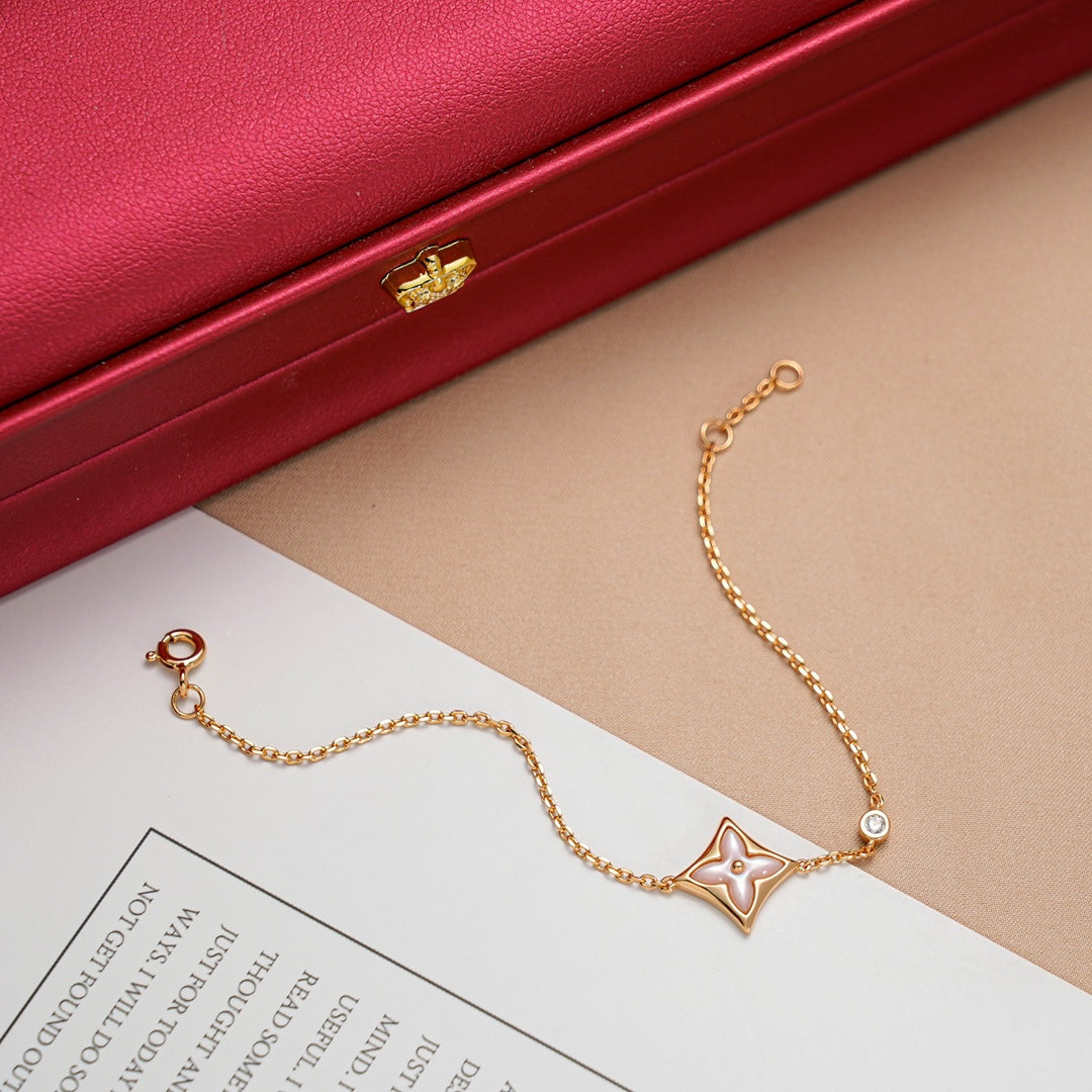 [Moco]STAR 1 DIAMOND PINK GOLD BRACELET