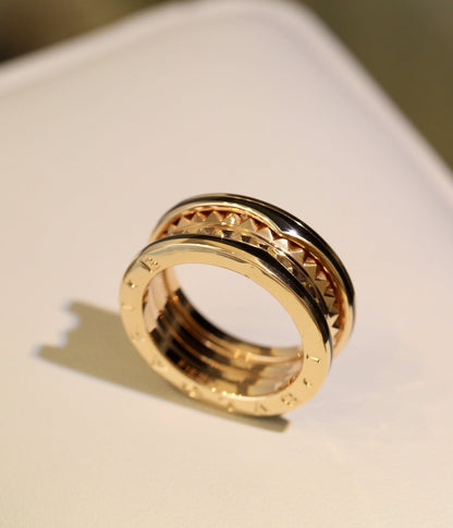 [Moco]ZERO 1 PINK GOLD BLACK CERAMIC RING