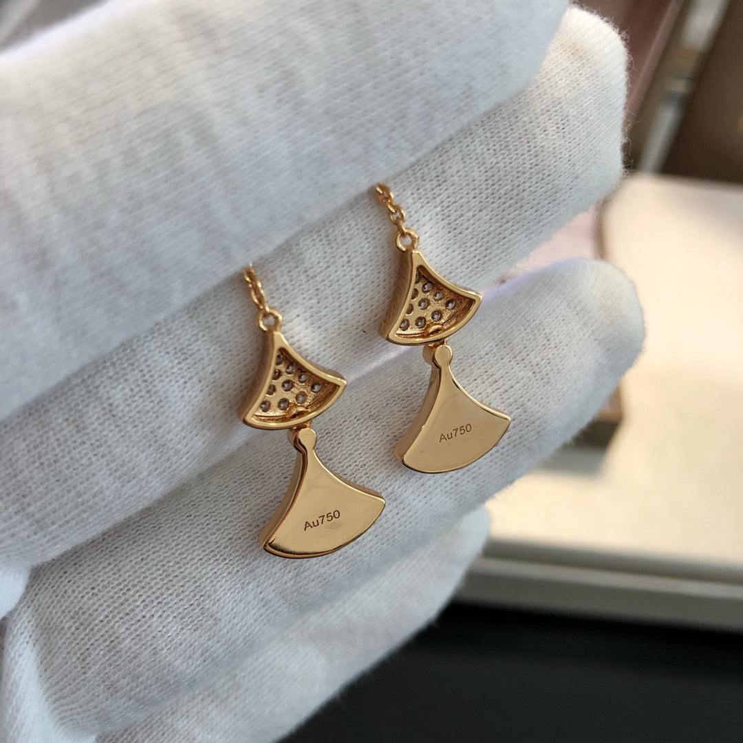 [Moco]DREAM EARRINGS 3 MOTIFS DIAMOND MOP PINK GOLD