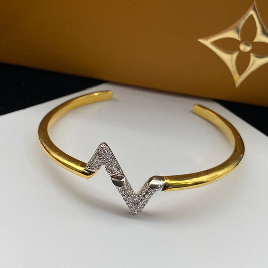 [Moco]VOLTE UPSITE DOWN DIAMANT GOLD OFFENES ARMBAND