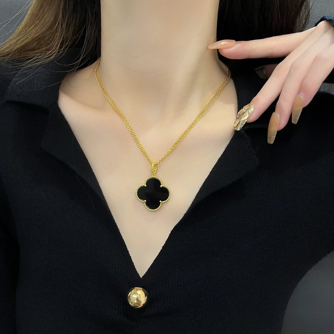 [Moco]CLOVER 25MM HALSKETTE GOLD ONYX