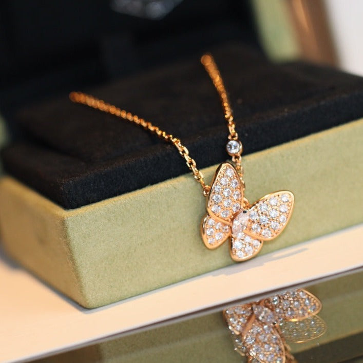 [Moco]BUTTERFLY DIAMOND NECKLACE