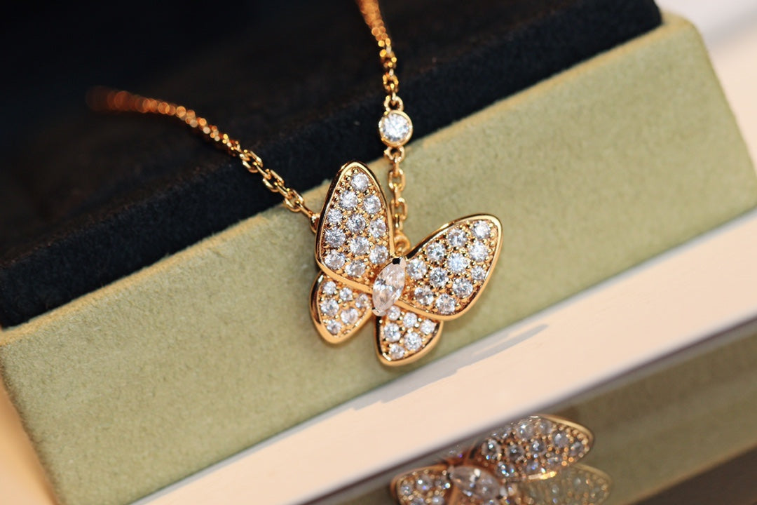 [Moco]BUTTERFLY DIAMOND NECKLACE