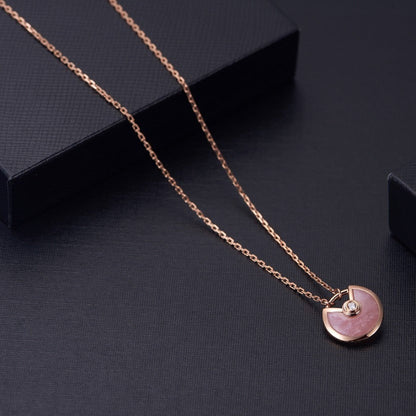 [Moco]AMULETTE ROSE GOLD PINK MOP NECKLACE