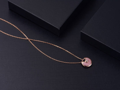 [Moco]AMULETTE ROSE GOLD PINK MOP NECKLACE