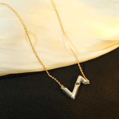 [Moco]VOLT SILVER DIAMOND PEDANT NECKLACE