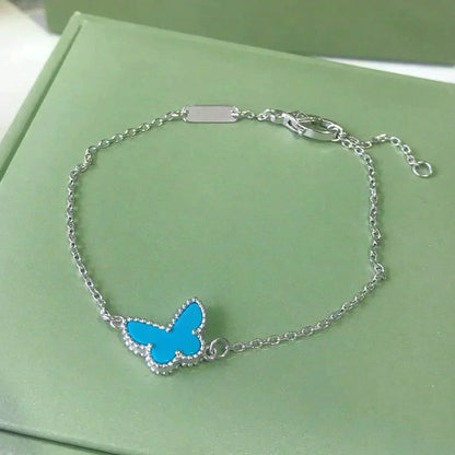 [Moco]BUTTERFLY TURQUOISE BUTTERFLY BRACELET SILVER