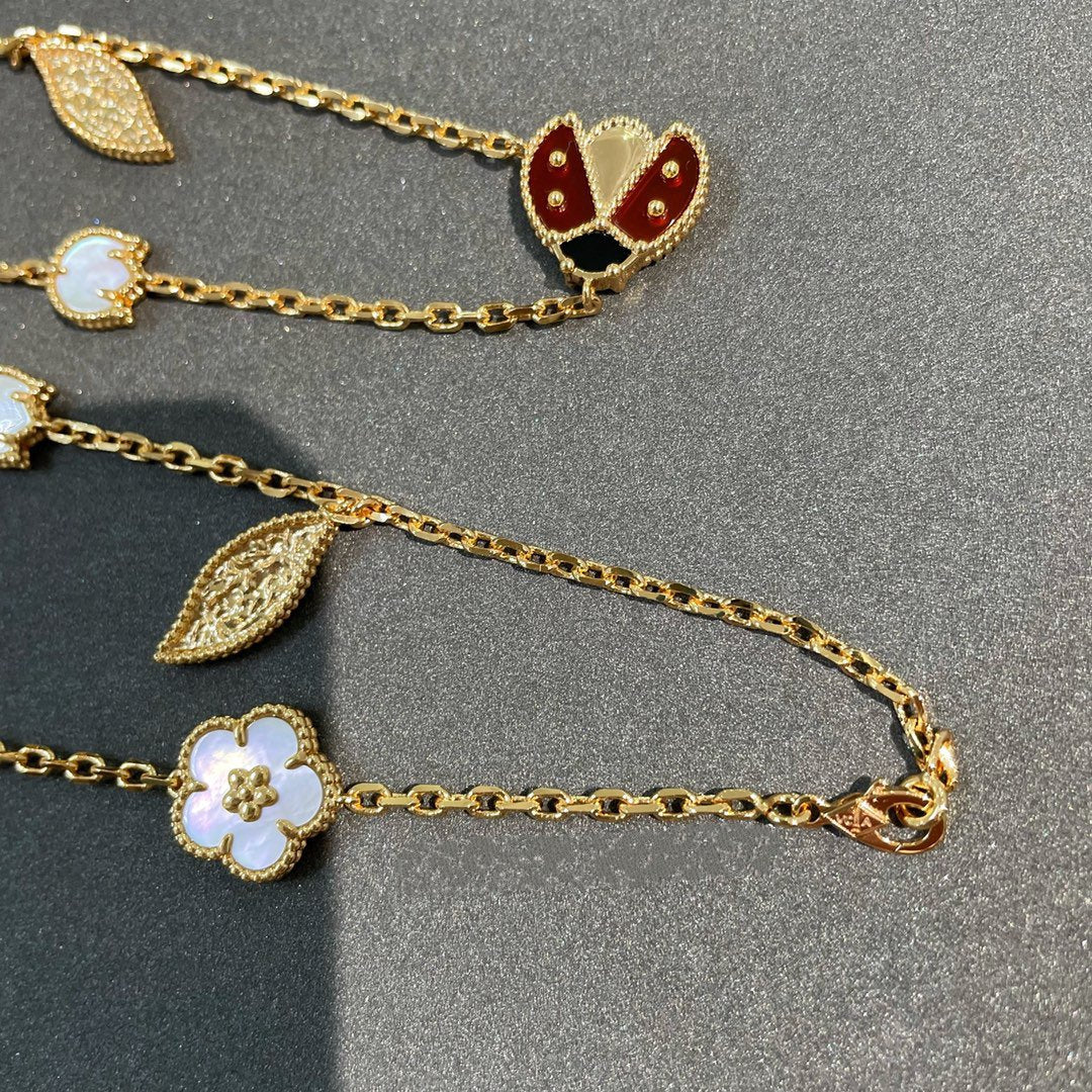 [Moco]LUCKY SPRING 15 MOTIFS GOLD NECKLACE