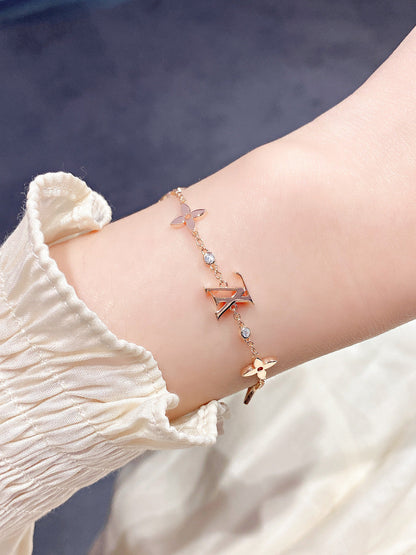 [Moco]STAR AND SUN 7 MOTIFS GOLD BRACELET