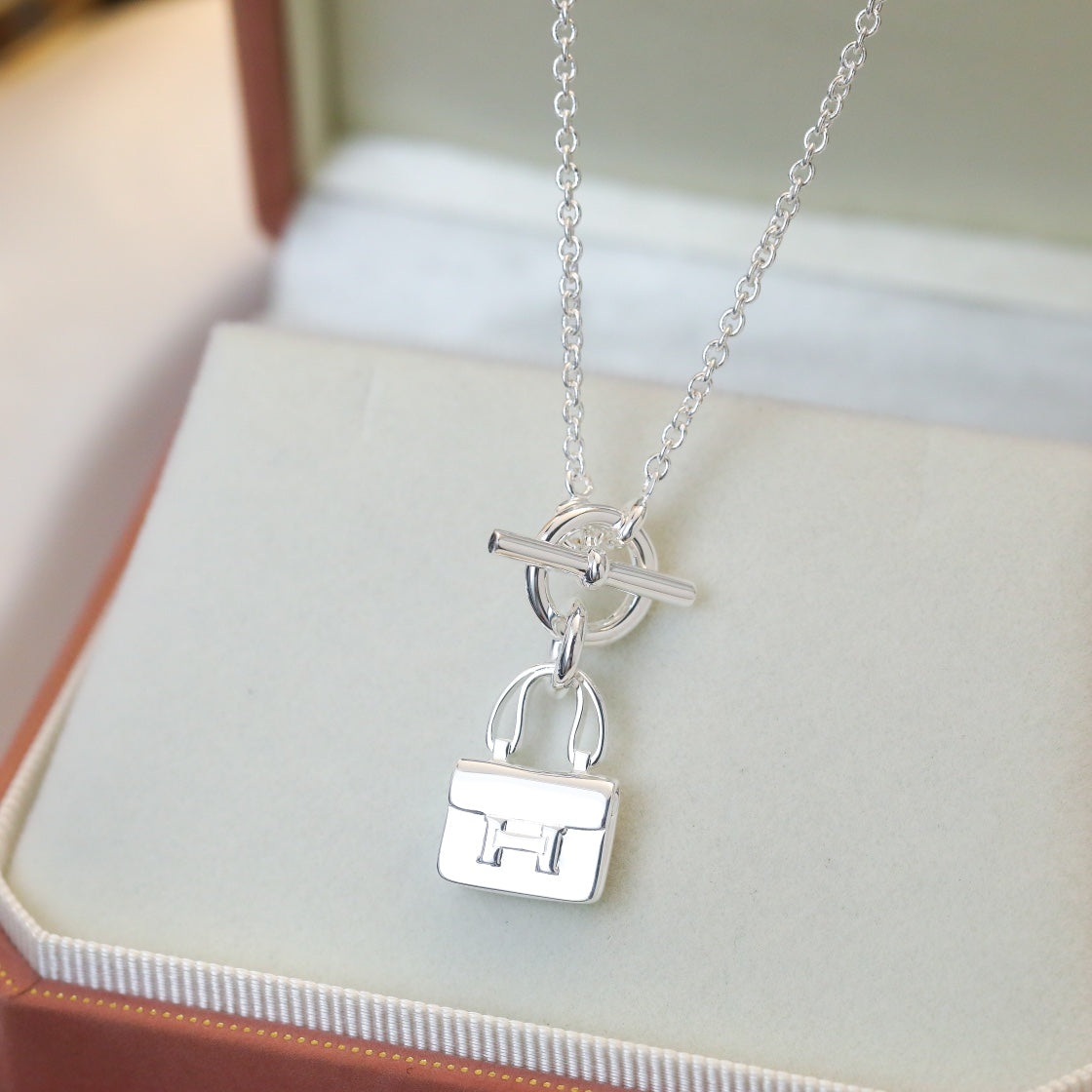 [Moco]POP H PEDANT SILVER NECKLACE