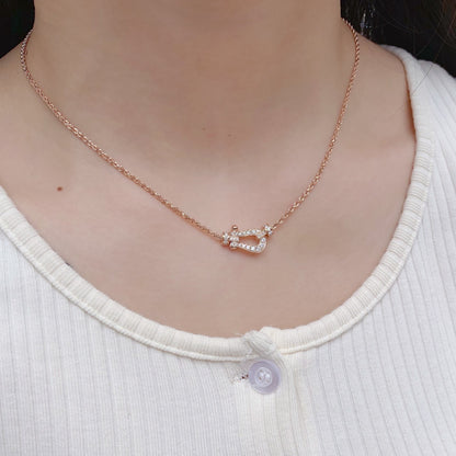 [Moco]FORCE 10 PINK GOLD DIAMOND NECKLACE