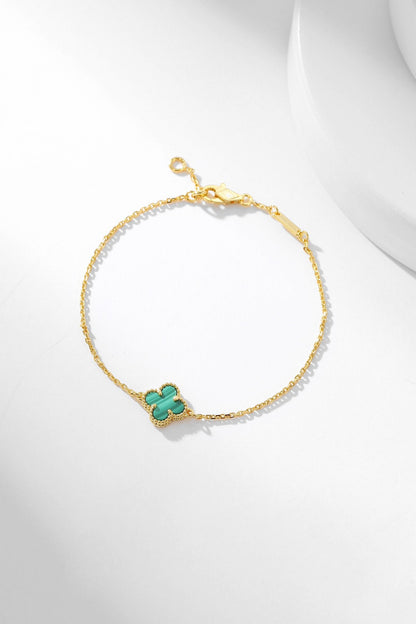 [Moco]CLOVER BRACELET MALACHITE 1 MOTIF