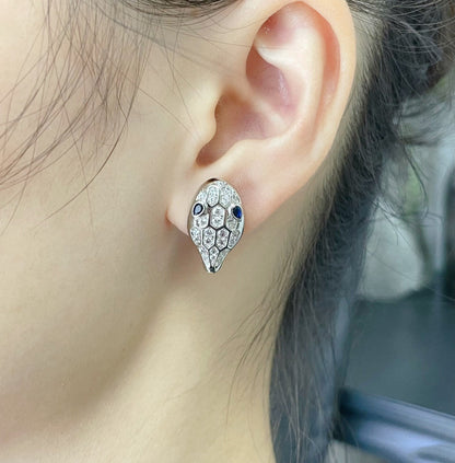 [Moco]SERPENT DIAMOND STUD EARRINGS