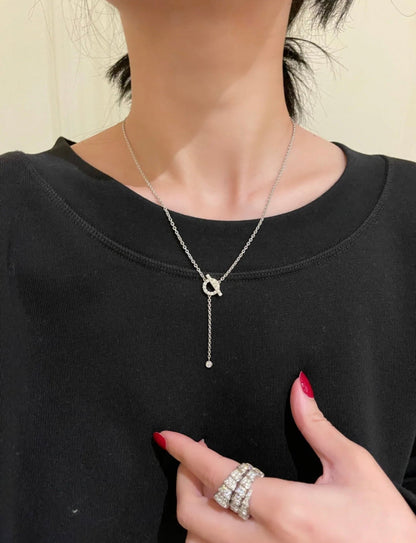 [Moco]FINESSE SILVER DIAMOND NECKLACE