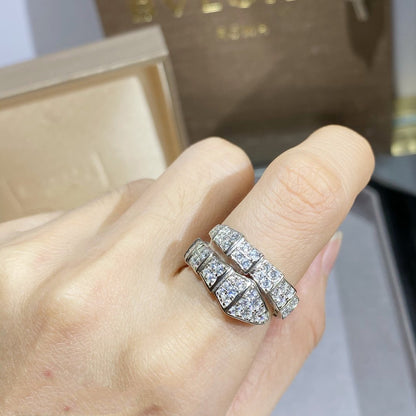 [Moco]SERPENTI-RING AUS SILBER MIT DIAMANT GEPABT