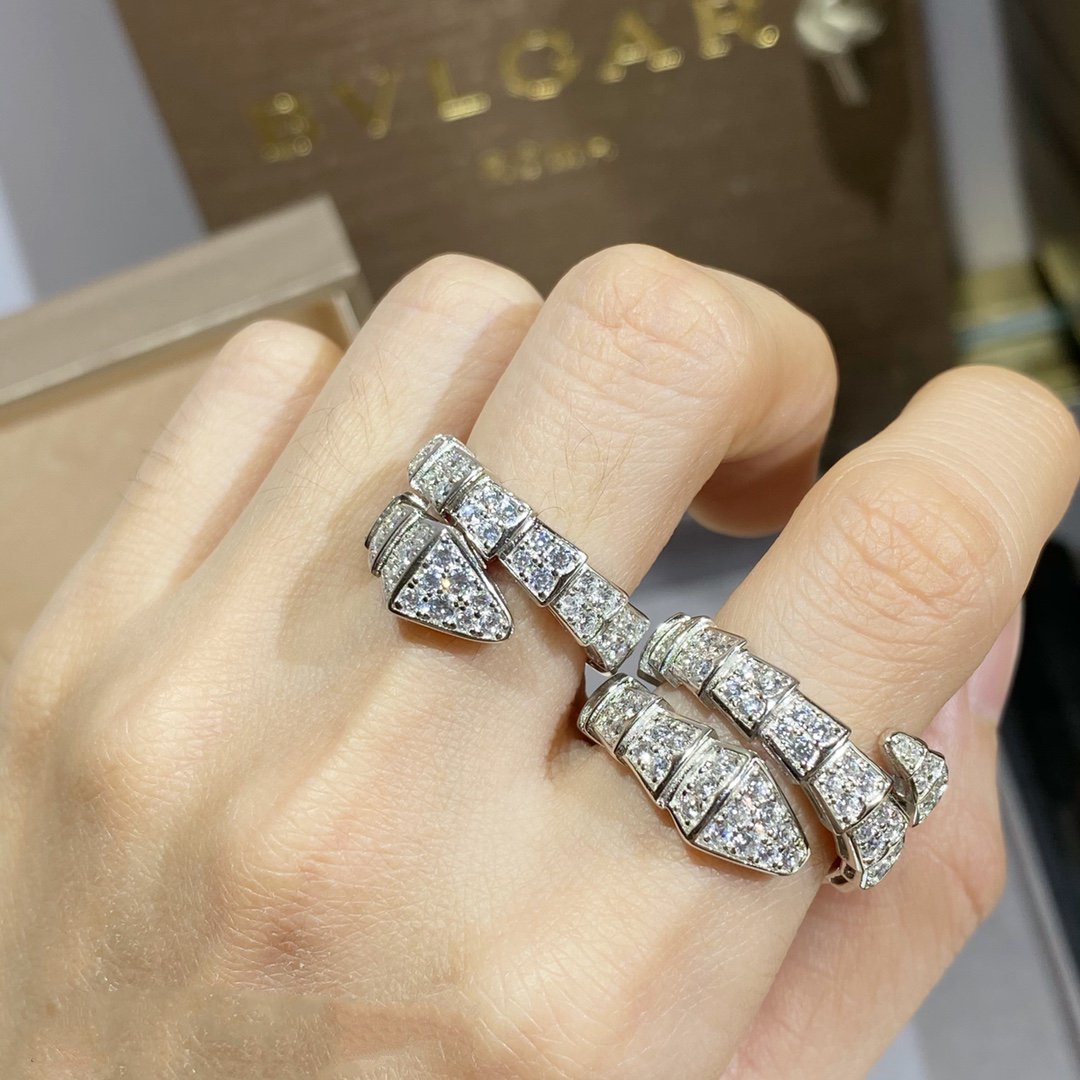 [Moco]SERPENTI-RING AUS SILBER MIT DIAMANT GEPABT